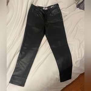 NWT “Leather Look” Black Ankle Skinny Pants, Social Standard by Sanctuary